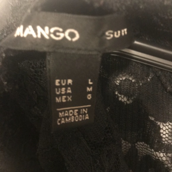 Black lace long sleeve top from Mango - Picture 4 of 4